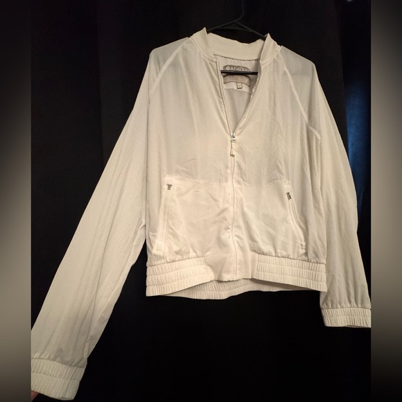 Athleta Women's White Bomber Jacket - Picture 2 of 4